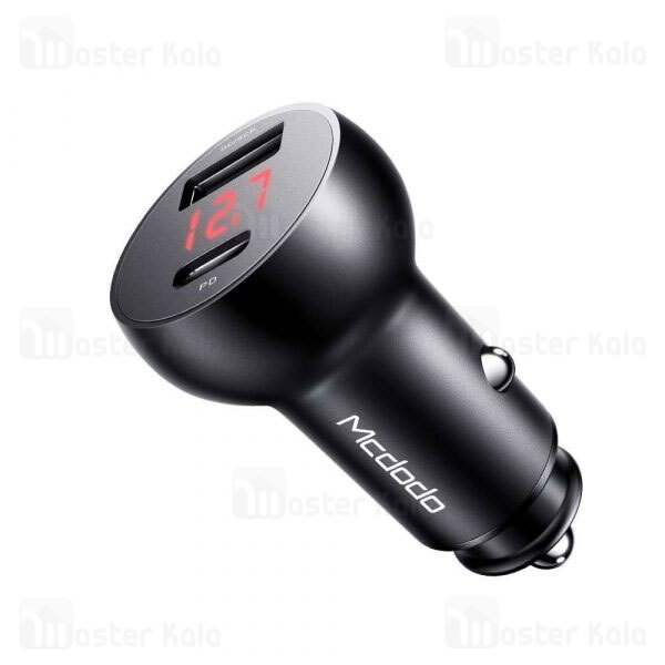 شارژر فندکی مک دودو Mcdodo CC-7030 PD QC Type C USB Car Charger نمایشگر دیجیتال توان 45 وات